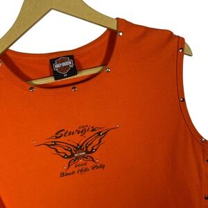 Harley Davidson 2006 Sturgis 66th Black Hills Rally Orange Tank Top 2X